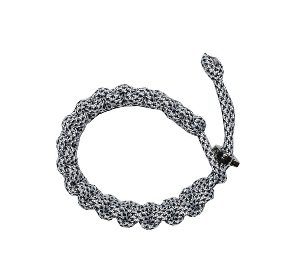 The Guardian Adjustable Paracord Bracelet is made of 8.2 Feet of 550lb-rated paracord and includes an adjustable closure to fit all wrist sizes.